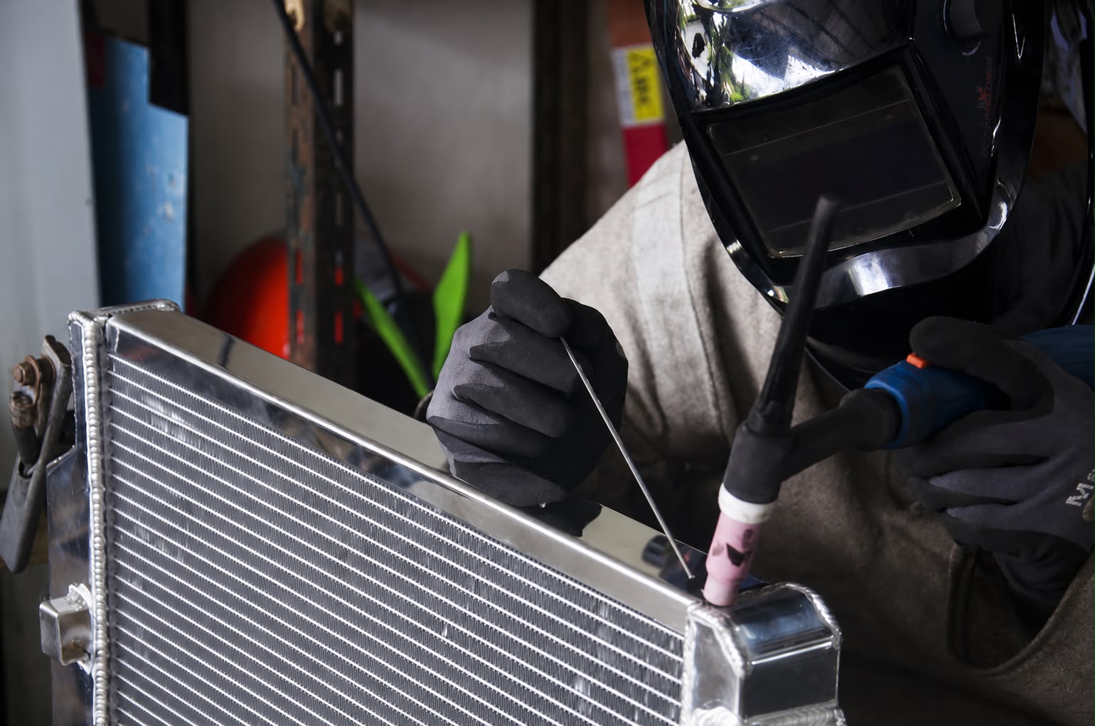 Soldadura TIG sobre un radiador de aluminio Pehuen